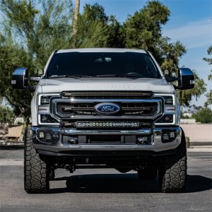 Ford Super Duty Fog Light Mount Kit - Front - Rigid Industries - Dual Fog Kit with D-Series SAE Pro and Spot Lights - `20-`27